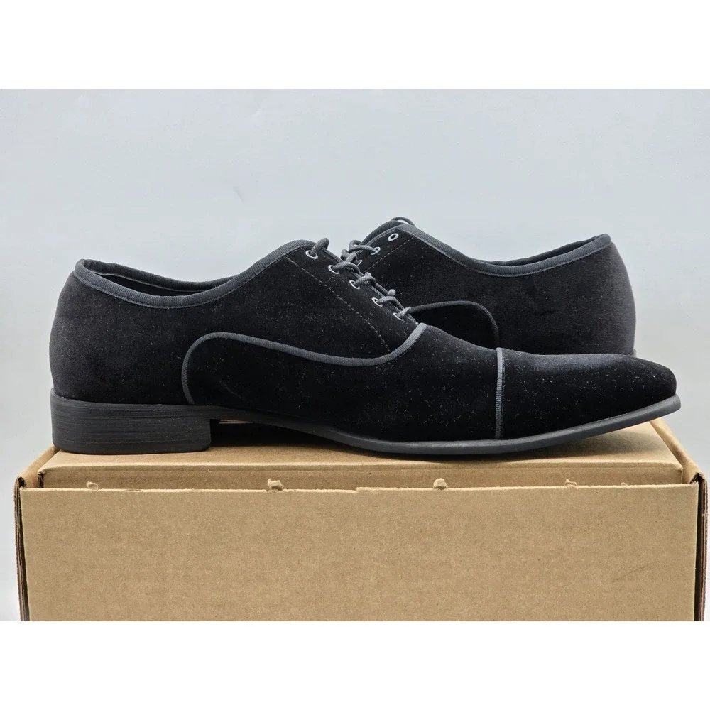 Steve Madden Men's Braham Velvet Oxford Loafer -‎ Black - Size 13M - Excellent